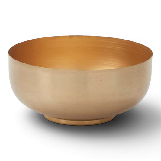 Gold Metal Bowl 8 Inch for Floral Arrangements Centerpieces and Decor 72217-40 Pioneer Imports
