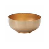 Gold Metal Bowl 8 Inch for Floral Arrangements Centerpieces and Decor 72217-40 Pioneer Imports