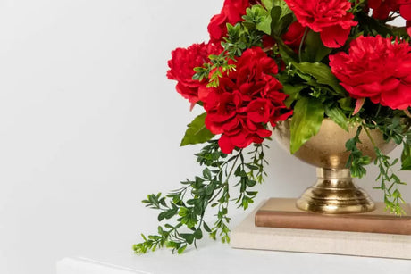 Gold Metal Compote Bowl — 8 Inch Polished Gold Pedestal Floral Container-72809-00 Pioneer Imports