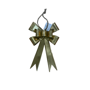 Gold Metal Bow Ornament – Elegant Holiday Decoration 10"x6.5"-570677 Impressive Enterprises, Inc.