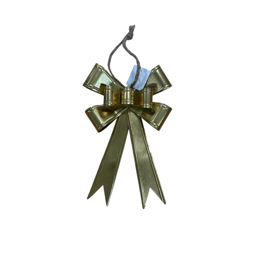 Gold Metal Bow Ornament – Elegant Holiday Decoration 10"x6.5"-570677 Impressive Enterprises, Inc.