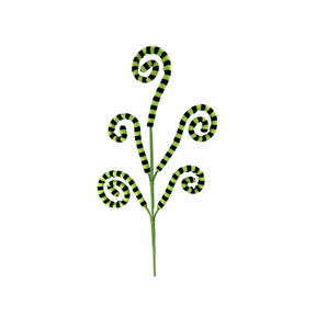Whimsical Black and Green Striped Curly Spray | 26" Halloween Decoration by TCT Crafts -57055GNBK Liberty Floral