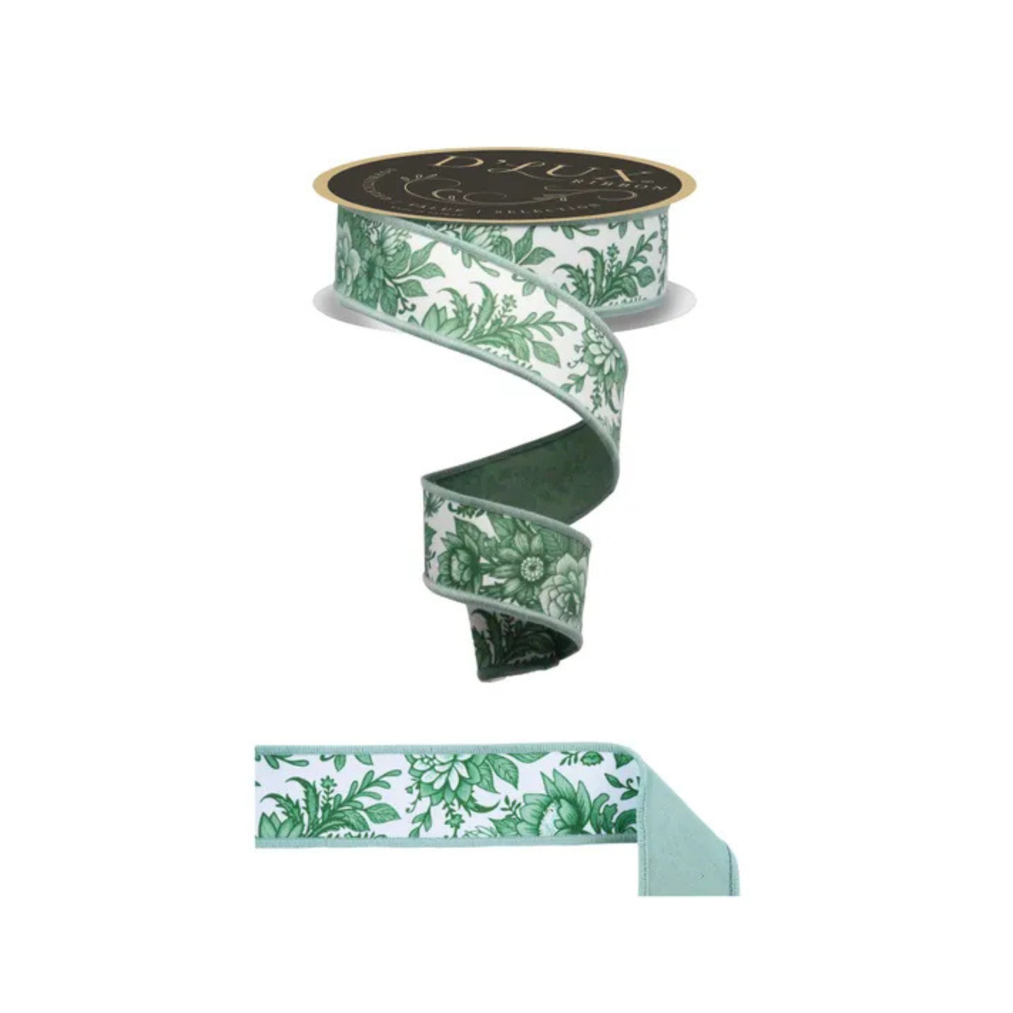 Chinoiserie Sage Green Double-Sided Wired Ribbon 1.5"x10yd-LX3125278 Craig Bachman