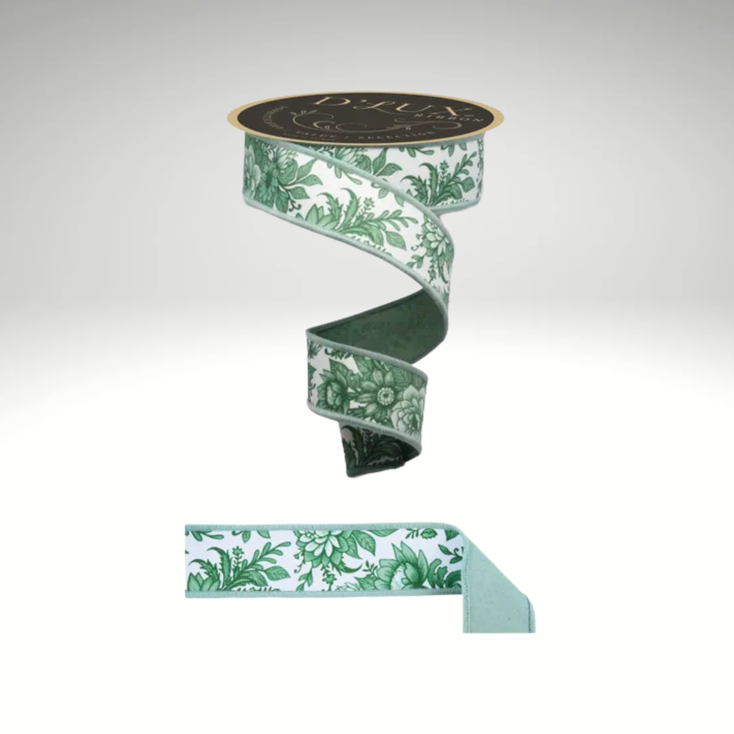 Chinoiserie Sage Green Double-Sided Wired Ribbon 1.5"x10yd-LX3125278 Craig Bachman