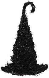 14.5" Black Glitter Witch Hat Accent Decor-HH735902 Craig Bachman