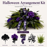 Halloween Arrangement Kit with Purple & Black Roses-HBKIT112 TCT Crafts Designs & Decor