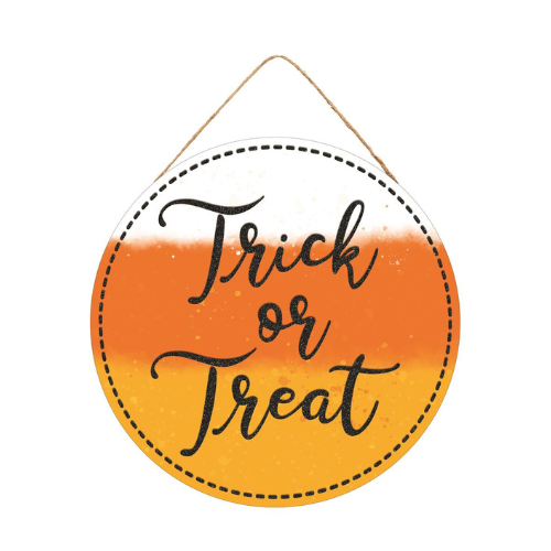 12.5"L x 6"H MDF Candy Corn Sign - Fun Halloween Wall Decor - "Candy Corn Is My Favorite Vegetable" -AP7341