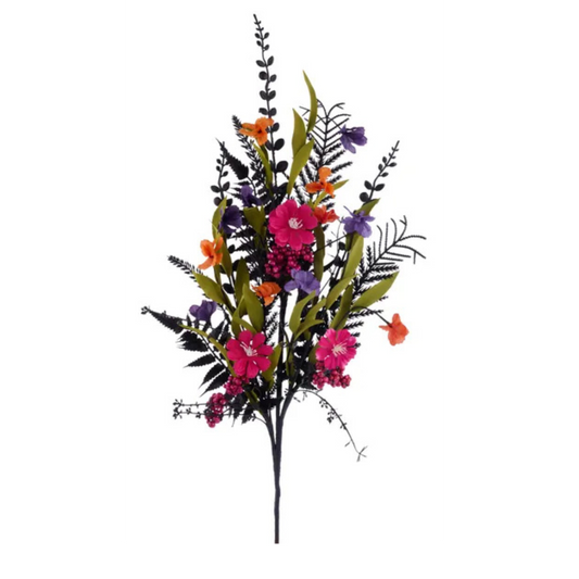 Halloween Floral Spray 29" – Black, Pink, Purple, Orange Artificial Flowers Craig Bachman