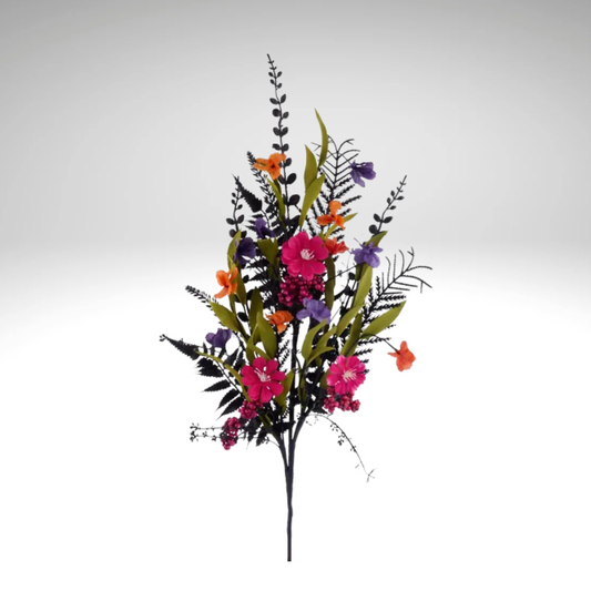 Halloween Floral Spray 29" – Black, Pink, Purple, Orange Artificial Flowers Craig Bachman