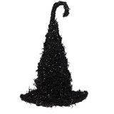 14.5" Black Glitter Witch Hat Accent Decor-HH735902 Craig Bachman