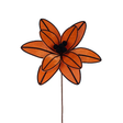 10" Orange & Black Velvet Poinsettia Stem-HH764877 Craig Bachman