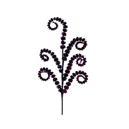 Black & Hot Pink Glitter Coil Spray – 25" Curly Pick for Decor-HH1378K9 Craig Bachman