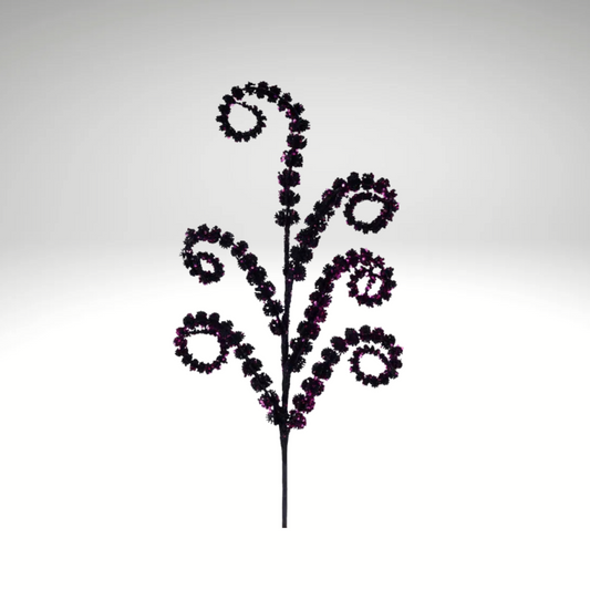 Black & Hot Pink Glitter Coil Spray – 25" Curly Pick for Decor-HH1378K9 Craig Bachman