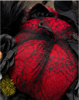 Gothic Halloween Centerpiece | Black Rose Spider Pumpkin Arrangement | 30"Lx15"W-2196 TCT Crafts Designs & Decor
