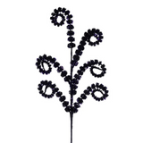 Black & Purple Glitter Coil Spray – 25" Curly Pick for Decor-HH1378Y2 Craig Bachman