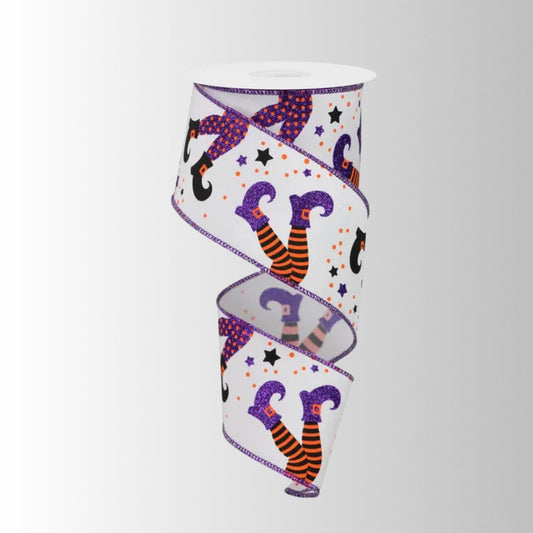 Witch Legs Halloween Ribbon 2.5 Inch x 10 Yards-RGE148427 Craig Bachman