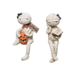 Halloween Mummy Shelf Sitter Set — Spooky Cute Resin Mummy Figurines, Set of 2-R0135 Transpac