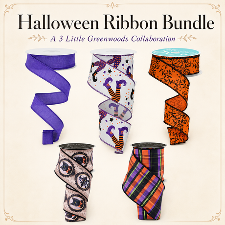 Halloween Wired Ribbon Bundle — 3 Little Greenwoods Collaboration-ARB100 TCTCrafts