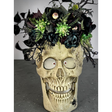 Animated 36x24" Skull Porch Decor | Motion-Sensor Lights and Music | Black Roses & Velvet Vines | Spooky Halloween Accent-TCT1678 TCT Crafts