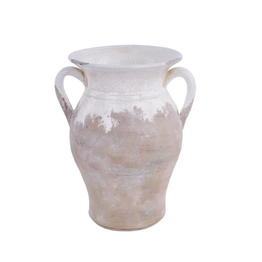 Hand Thrown Ceramic Vase with Crackle Glaze Farmhouse Decor-CB503727 Craig Bachman