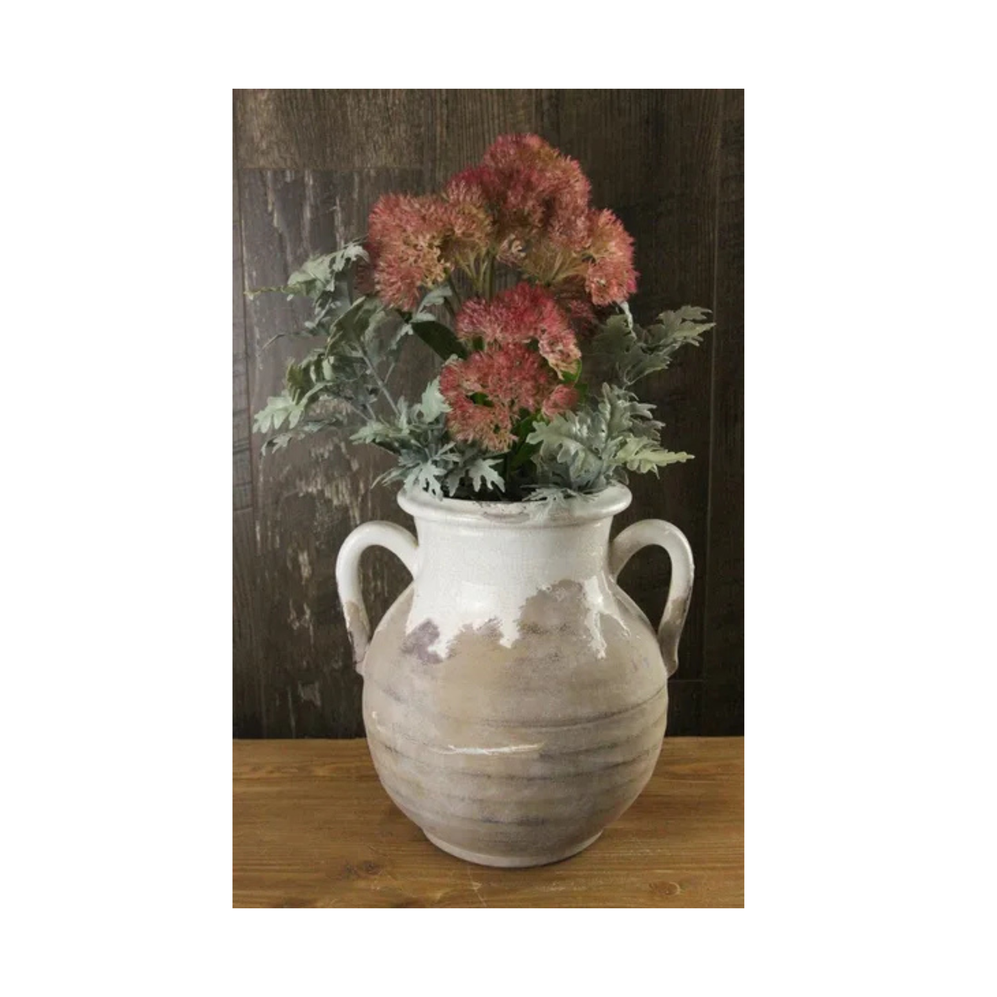 Hand Thrown Ceramic Vase with Crackle Glaze Farmhouse Decor-CB503827 Craig Bachman