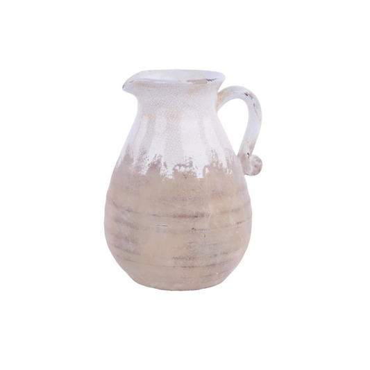 Hand Thrown Ceramic Pitcher Vase Farmhouse Decor Accent-CB504327 Craig Bachman