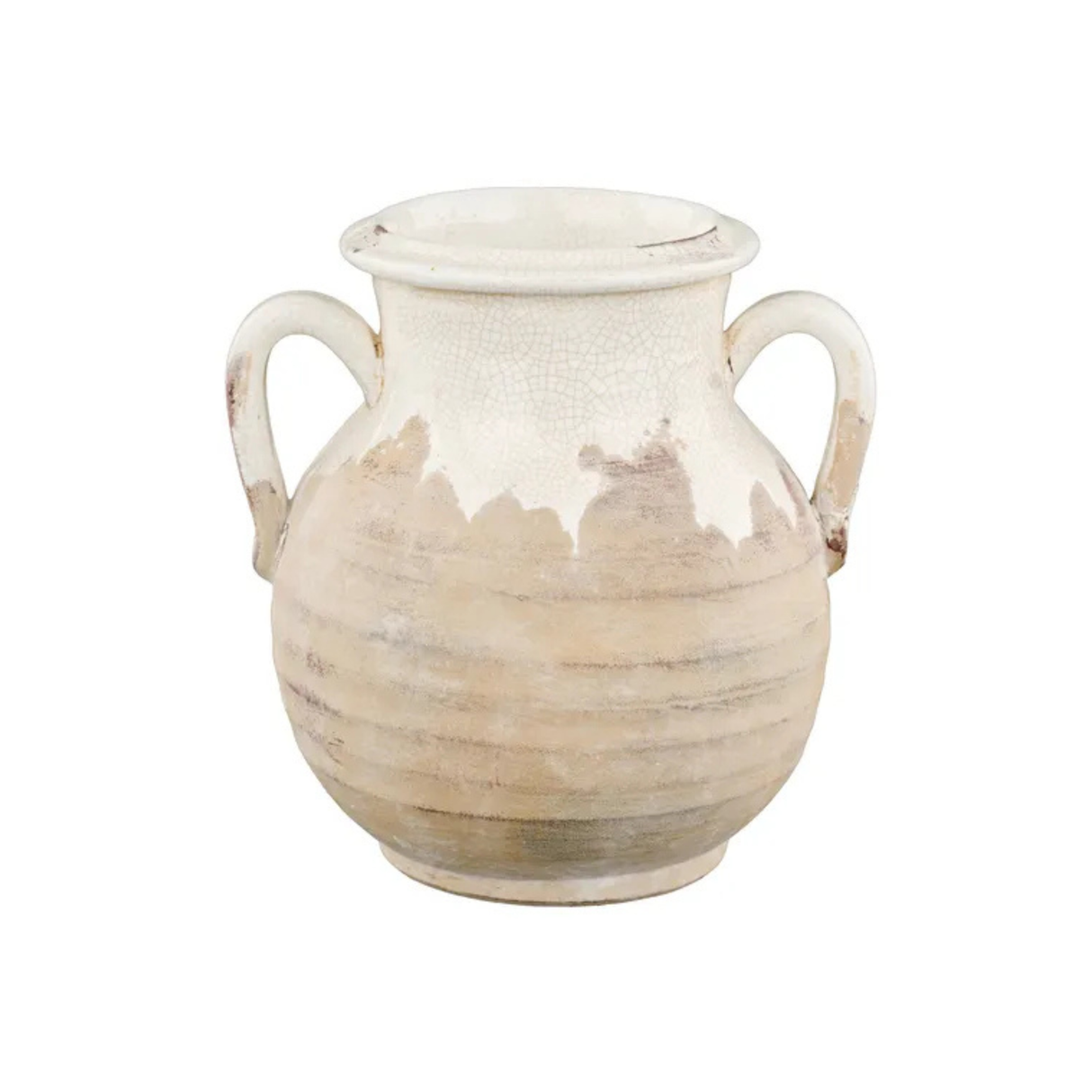 Hand Thrown Ceramic Vase with Crackle Glaze Farmhouse Decor-CB503827 Craig Bachman