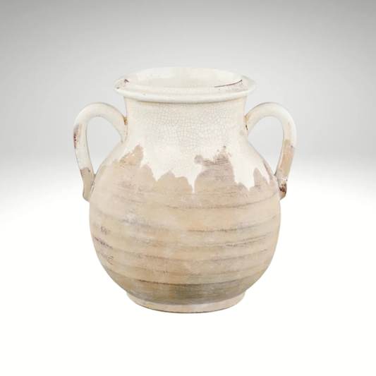 Hand Thrown Ceramic Vase with Crackle Glaze Farmhouse Decor-CB503827 Craig Bachman