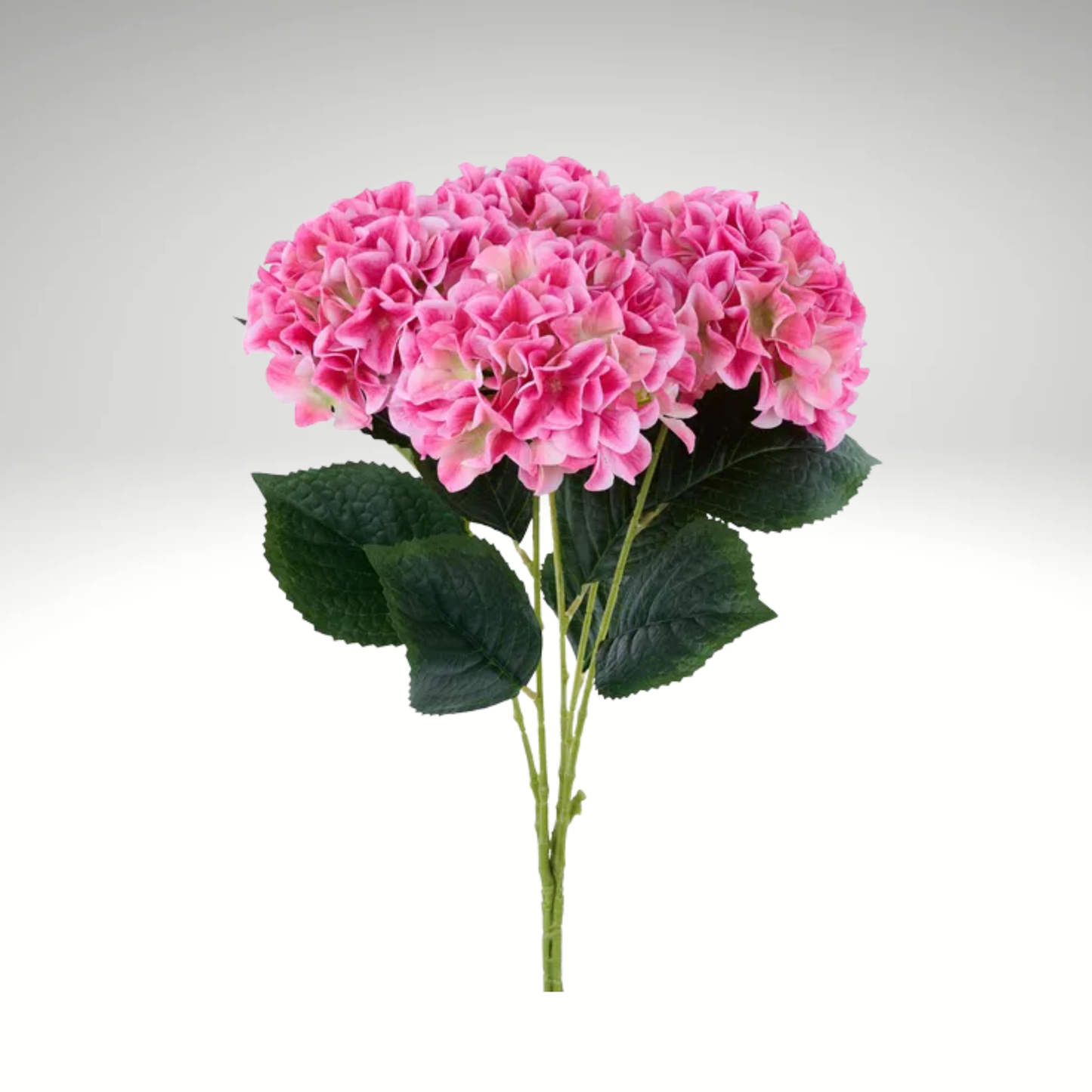 Hot Pink Fabric Hydrangea Bush 18.5 Inch-FN175511