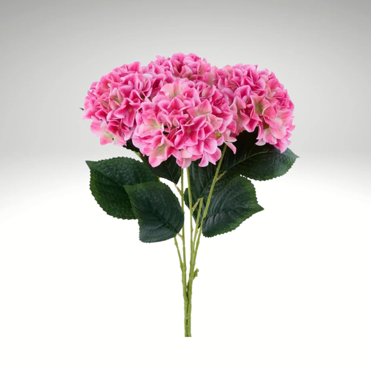 Hot Pink Fabric Hydrangea Bush 18.5 Inch-FN175511