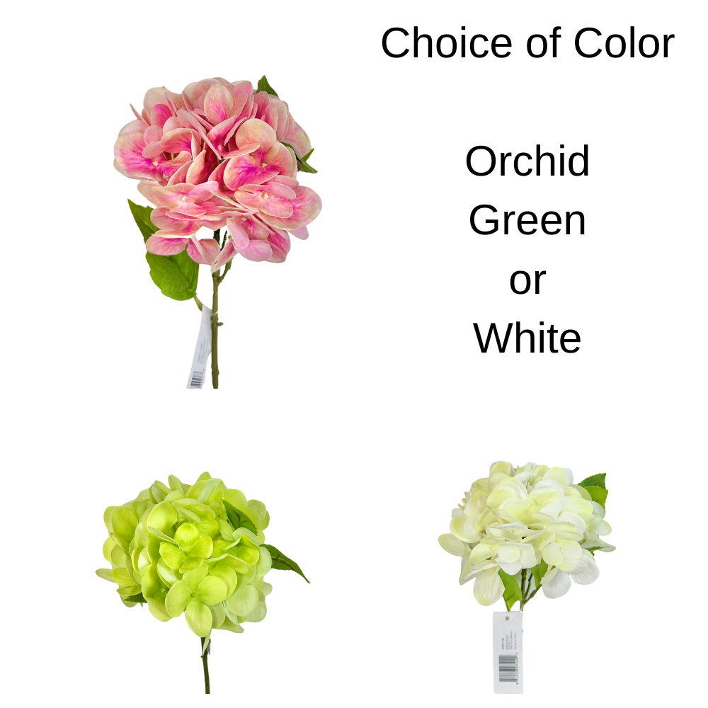 TCT Crafts Artificial 12"x6" Natural Touch Hydrangea Floral Pick - Craft and Home Decor Supply - Artificial Hydrangea Flower for Arrangement-4883 Select Artificials