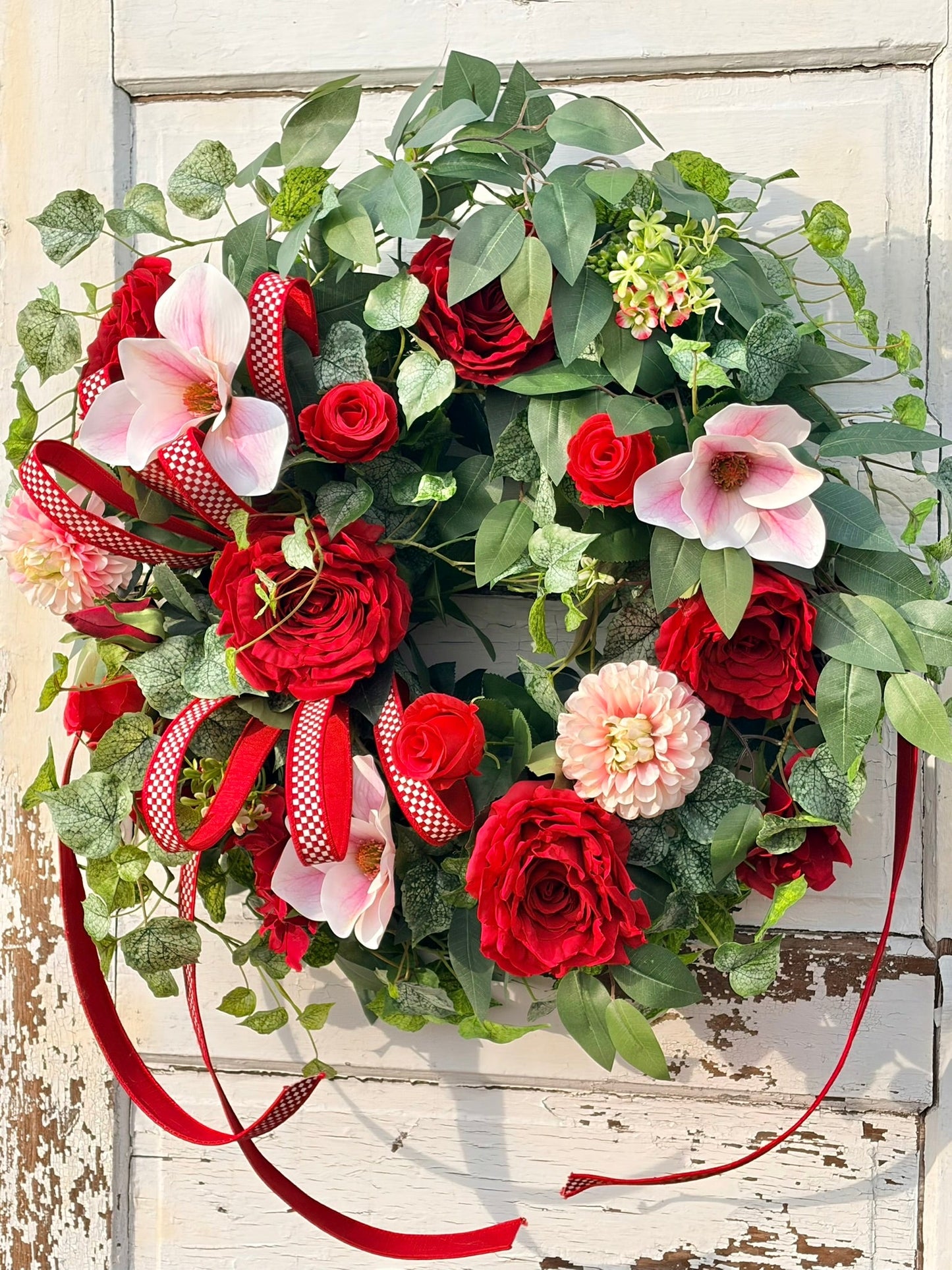 Red Rose Valentine Grapevine Wreath for Front Door and Everyday Decor TCT Crafts
