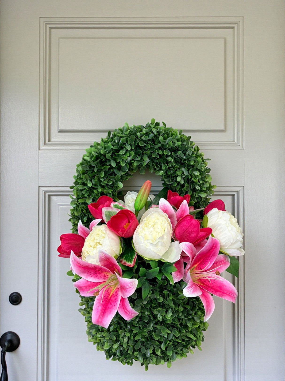 Spring Easter Wall Pocket | Pink Lily Floral Door Decor TCT Crafts