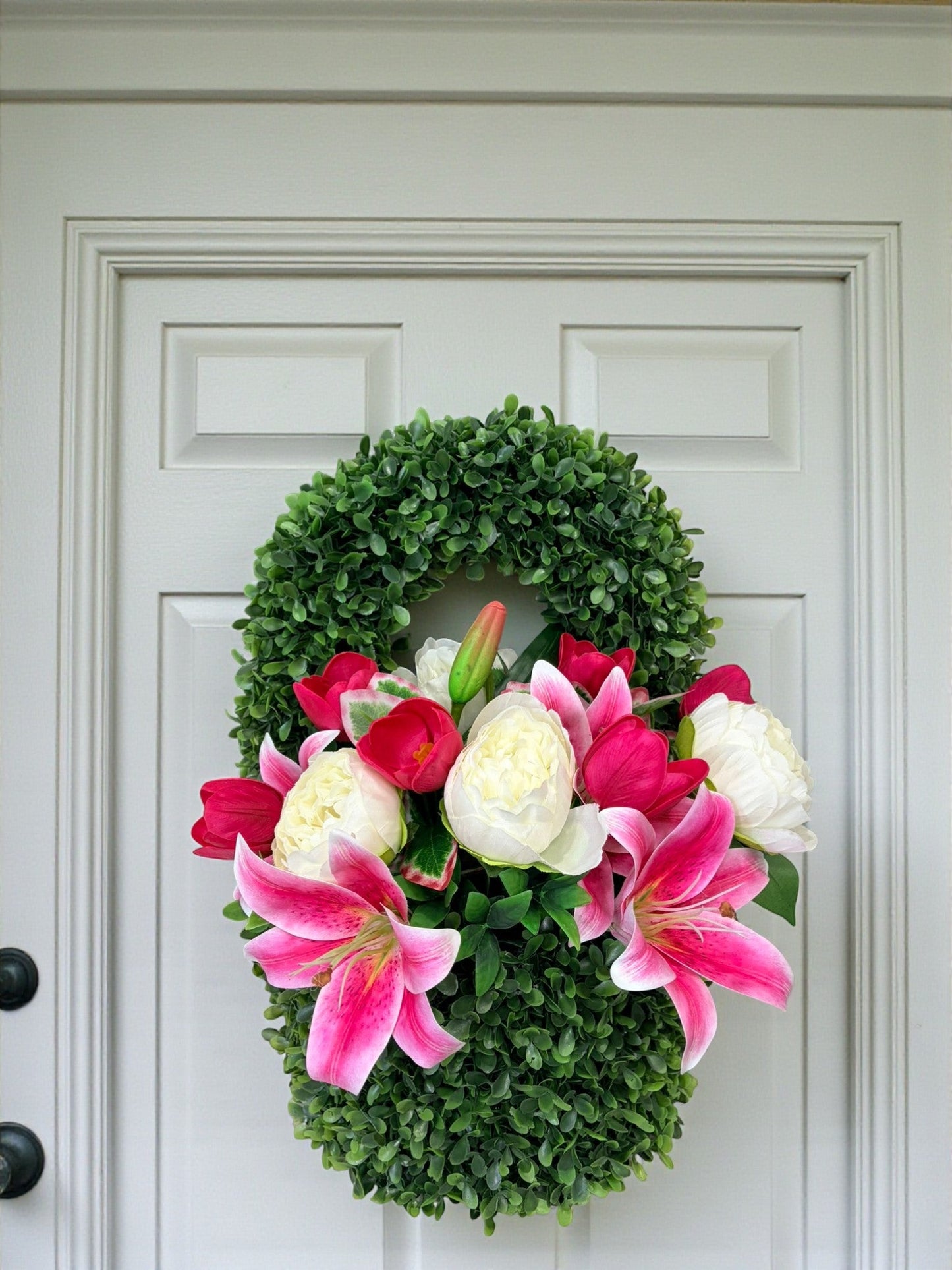 Spring Easter Wall Pocket | Pink Lily Floral Door Decor TCT Crafts