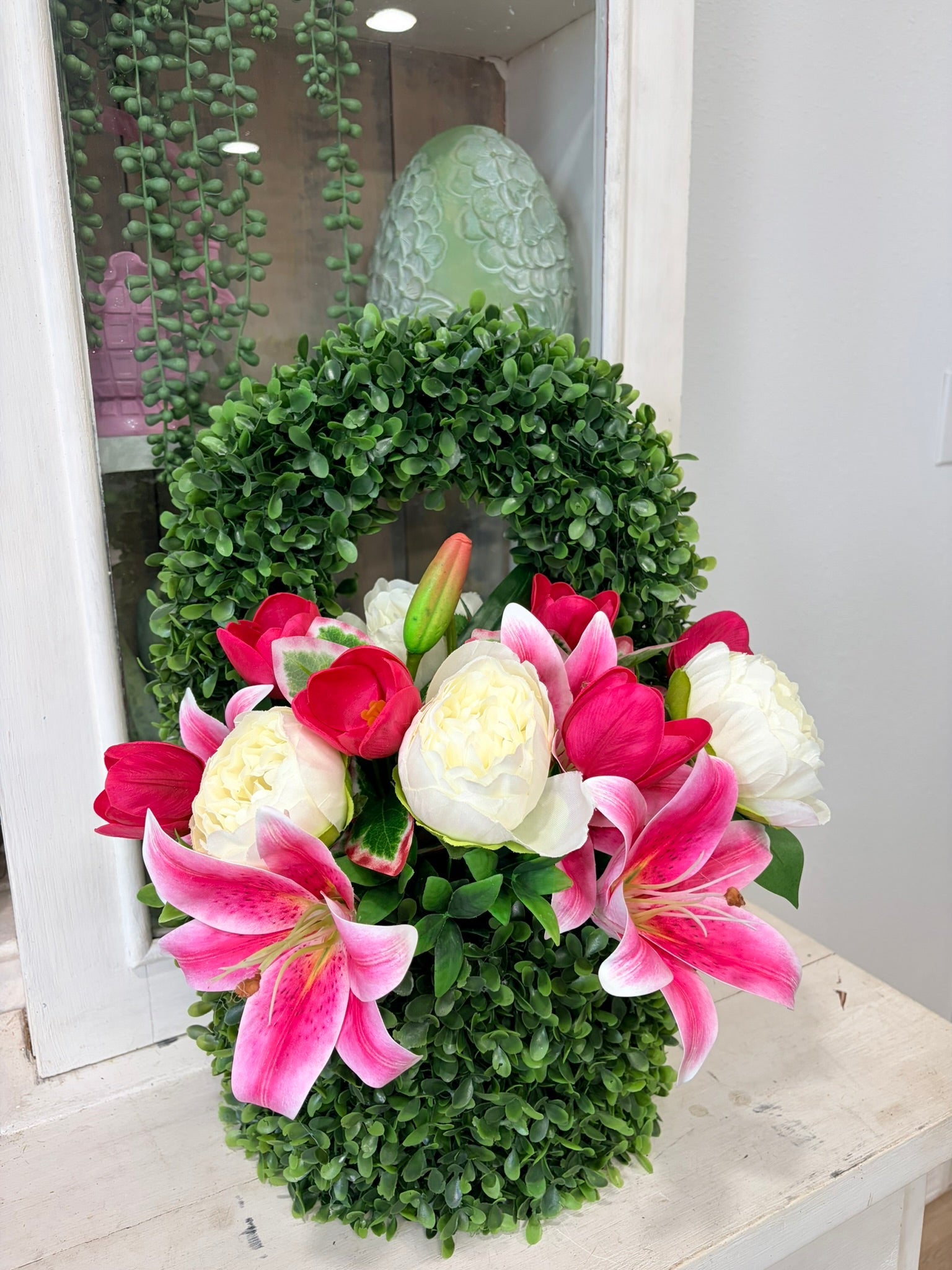 Spring Easter Wall Pocket | Pink Lily Floral Door Decor TCT Crafts
