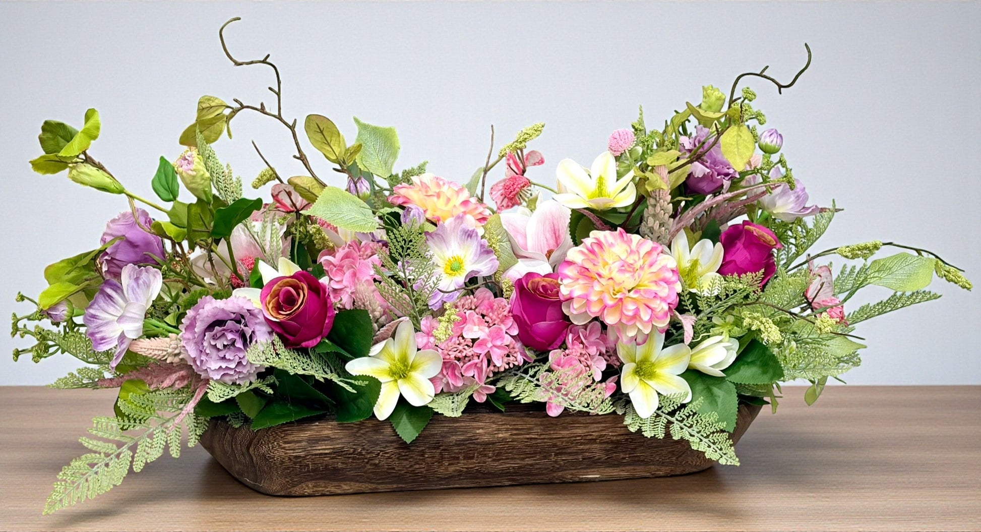 Large Spring Dough Bowl Centerpiece | Farmhouse Floral Arrangement TCT Crafts