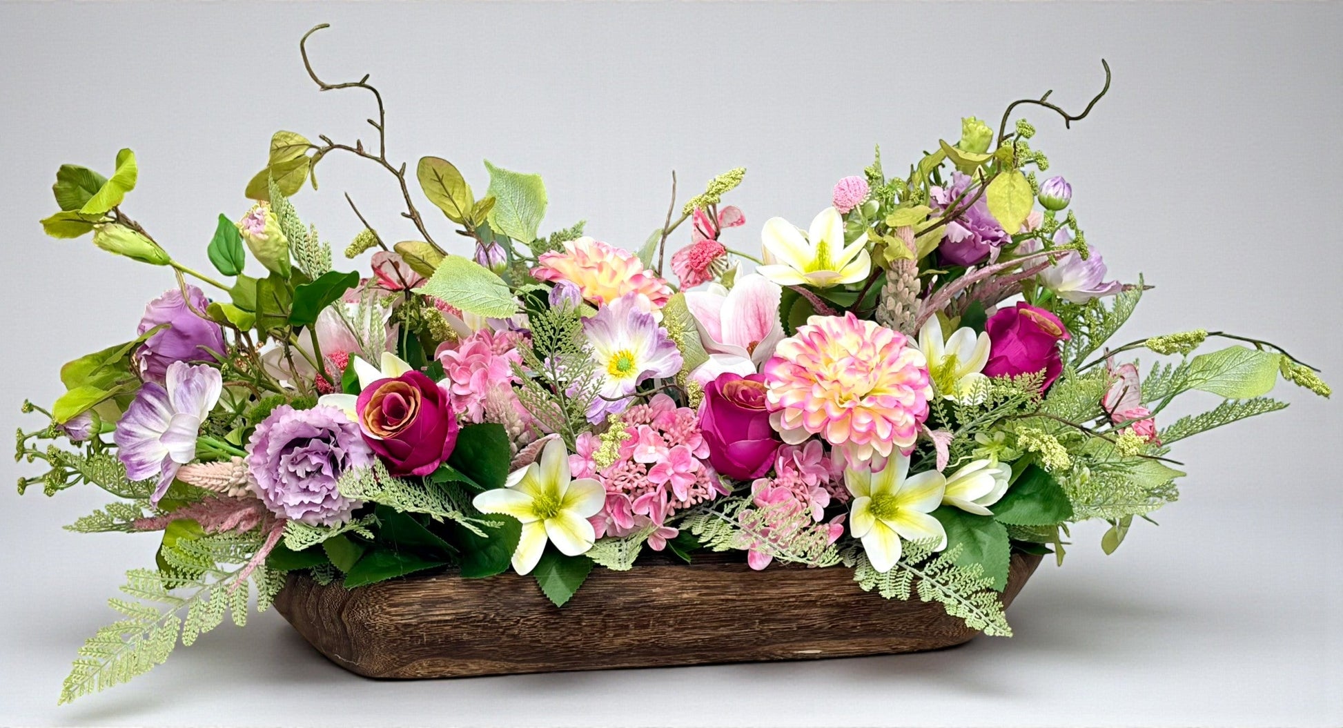 Large Spring Dough Bowl Centerpiece | Farmhouse Floral Arrangement TCT Crafts