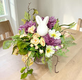 Easter Bunny Floral Arrangement Spring Garden Centerpiece TCT Crafts