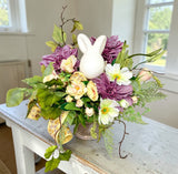 Easter Bunny Floral Arrangement Spring Garden Centerpiece TCT Crafts