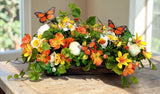 Spring Butterfly Dough Bowl Centerpiece Summer Floral Arrangement TCT Crafts