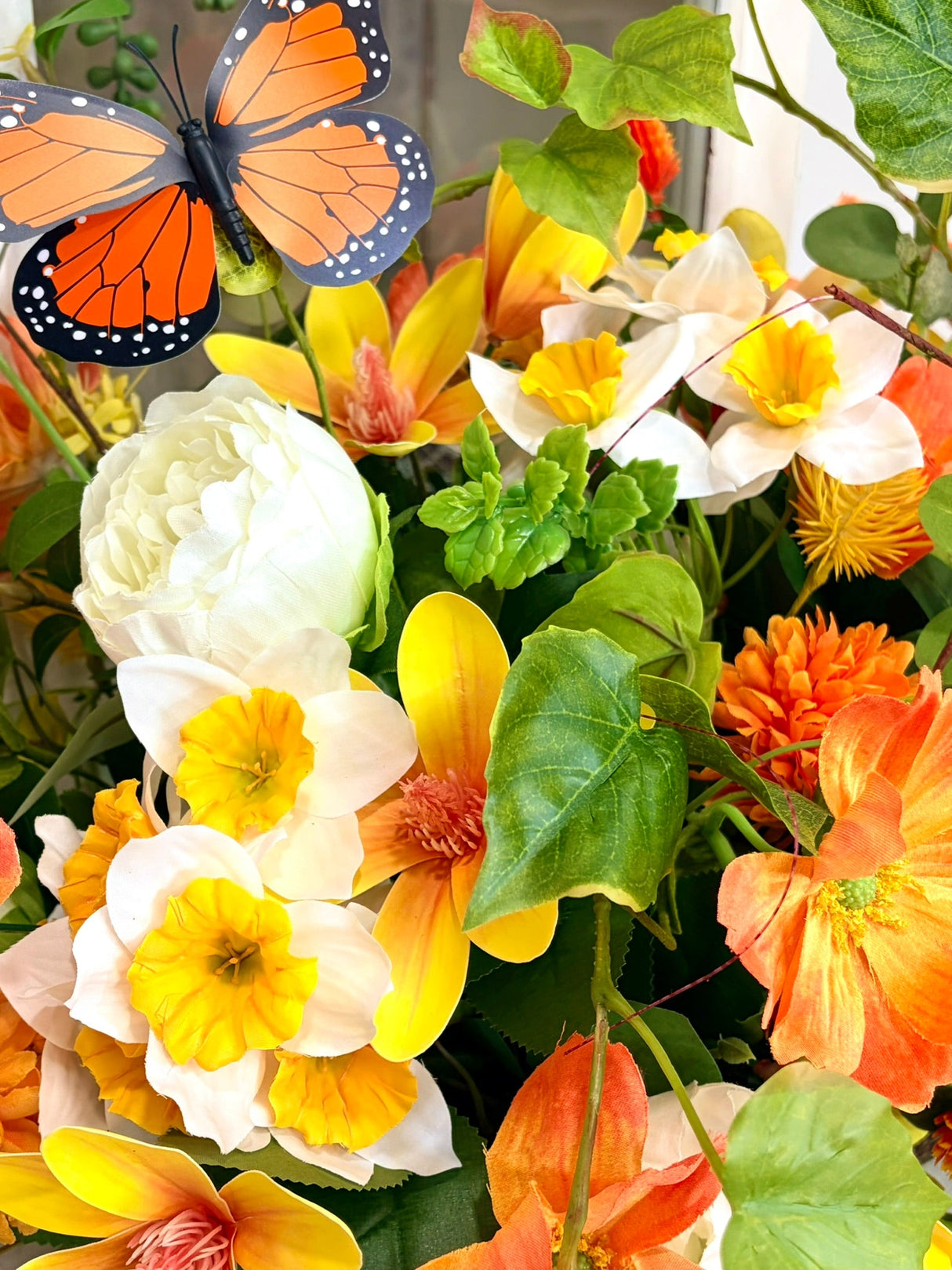 Spring Butterfly Dough Bowl Centerpiece Summer Floral Arrangement TCT Crafts