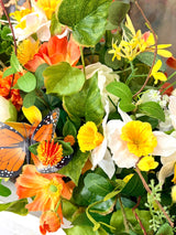 Spring Butterfly Dough Bowl Centerpiece Summer Floral Arrangement TCT Crafts