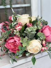 Load image into Gallery viewer, Artificial Rose &amp; Peony Valentine&#39;s Day or Spring Floral Arrangement