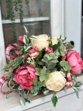 Load image into Gallery viewer, Artificial Rose &amp; Peony Valentine&#39;s Day or Spring Floral Arrangement