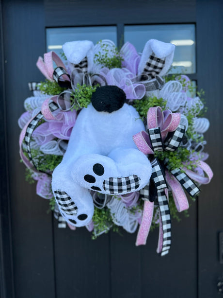 Pink Easter Bunny Butt Wreath-TCT 1615 TCT Crafts