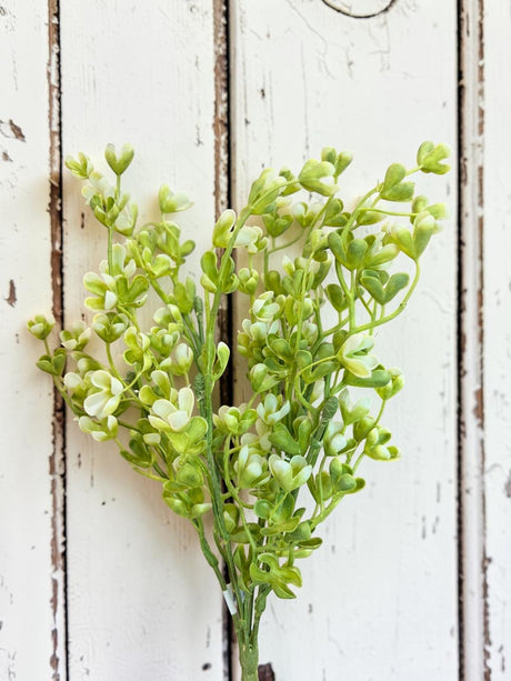 Artificial Mini Cup Leaf Bush Faux Greenery for Wreaths and Arrangements-FL4303-CG TCTCrafts