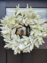 Load image into Gallery viewer, Handmade Lamb&#39;s Ear Wreath for All Seasons – Perfect Everyday Decor