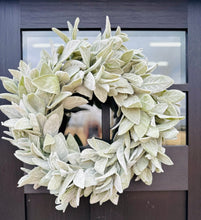 Load image into Gallery viewer, Handmade Lamb&#39;s Ear Wreath for All Seasons – Perfect Everyday Decor