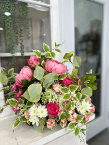 Artificial Spring Floral Arrangement – Pink Peonies, Camellias & Hydrangeas