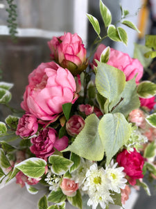Artificial Spring Floral Arrangement – Pink Peonies, Camellias & Hydrangeas
